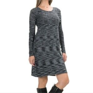 Aventura Gemma Sweater Dress Women's Large Organic Cotton Boho Knit Minimalist